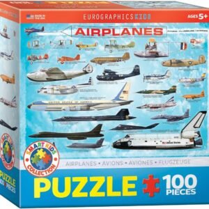 Airplanes 100 Piece Jigsaw Puzzle Kit Toy Fun Kids Pack