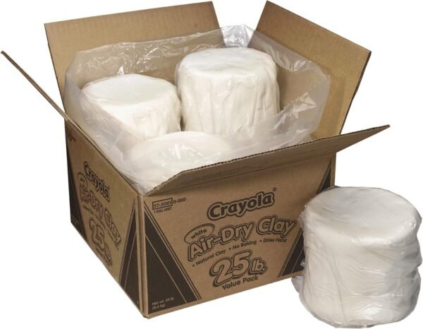 Crayola Air Dry Clay, White, No Bake Modeling Clay for Kids, 25lb