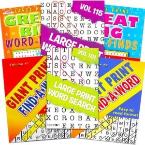 Title Large Print Word Search Books for Adults Super Set -- 6