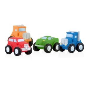 Nuby Squirt Wheels Bath Toys 4 Pack Kit Toy Fun