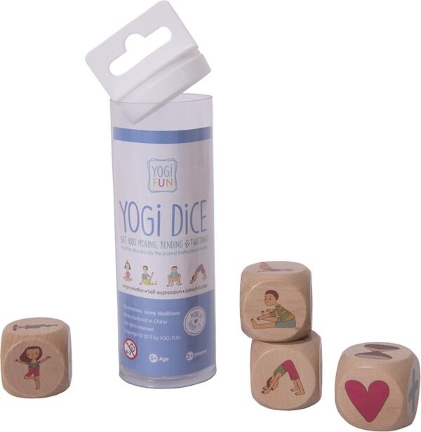 YOGi FUN Kids Yoga dice Game gets Children, Boys and Girls, Moving,