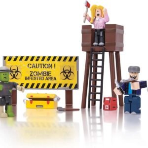 Roblox Action Collection - Zombie Attack Playset Includes Exclusive Virtual Item