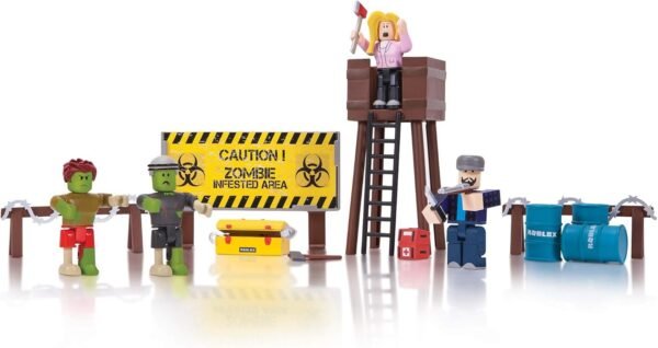 Roblox Action Collection - Zombie Attack Playset Includes Exclusive Virtual Item