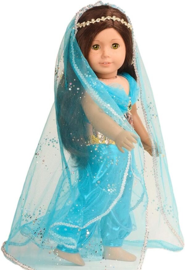 sweet dolly Doll Clothes Princess Jasmine Costume for 18 inch American Girl