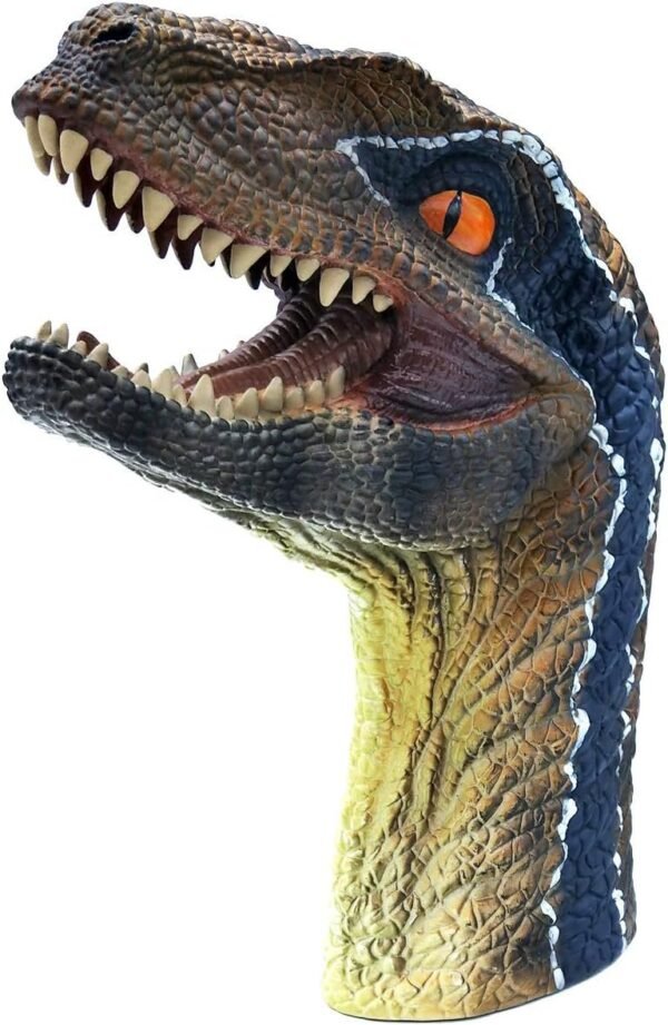 Tecesy Dinosaur Hand Puppet Toys, Rubber Puppet Role Play, Animal Puppets for