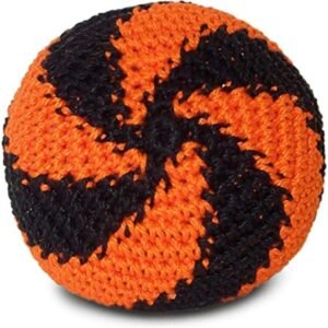 World Footbag Swirl Hacky Sack Footbag, Orange/Black Kit Toy Fun