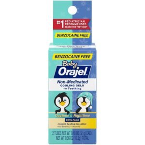 Baby Orajel, Non-medicated Cooling Gels for Teething, 2 Tubes Kit