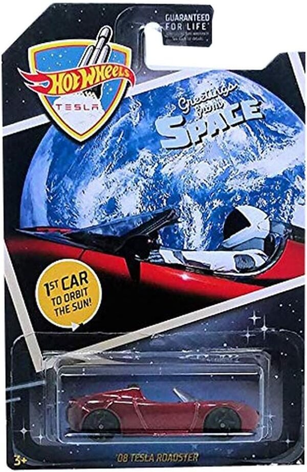 Hot Wheels 2019 Greetings From Space 08 Tesla Roadster, Maroon