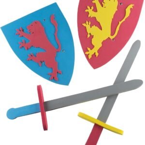 Foam Sword for Kids, Foam Sword and Shield Armor Pretend Playset, 2