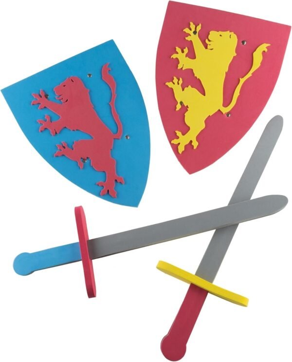 Foam Sword for Kids, Foam Sword and Shield Armor Pretend Playset, 2