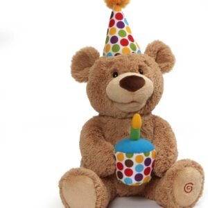 GUND 4059959 Animated Happy Birthday Teddy Bear Stuffed Animal Plush, 10