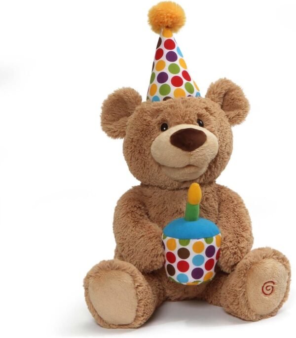 GUND 4059959 Animated Happy Birthday Teddy Bear Stuffed Animal Plush, 10