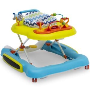 Delta Children 4-in-1 Discover & Play Musical Walker, Blue/Green Kit