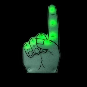 Fun Central LED Light Up Foam Fingers - Cheerleading Foam Hand for