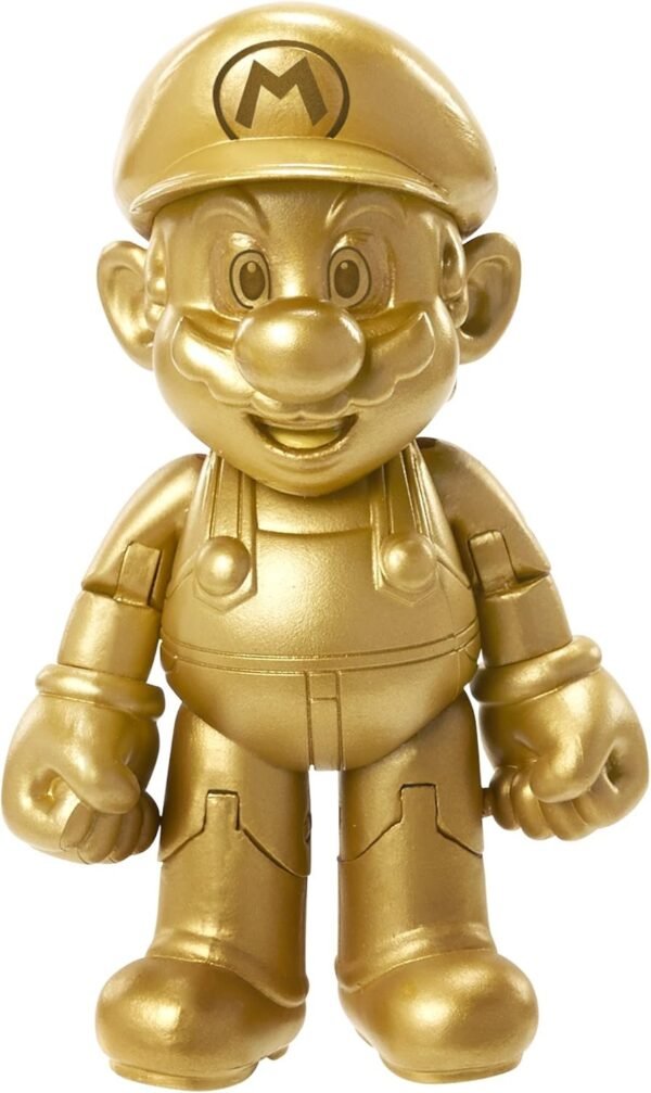 World of Nintendo 91447 4 Gold Mario Action Figure Kit