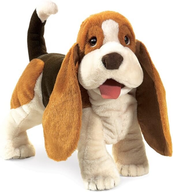 Folkmanis Basset Hound Hand Puppet Kit Toy Fun Kids Pack