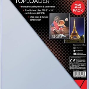 Ultra Pro Clear Toploader 8-Inches x 10-Inches 25-Count Kit Toy