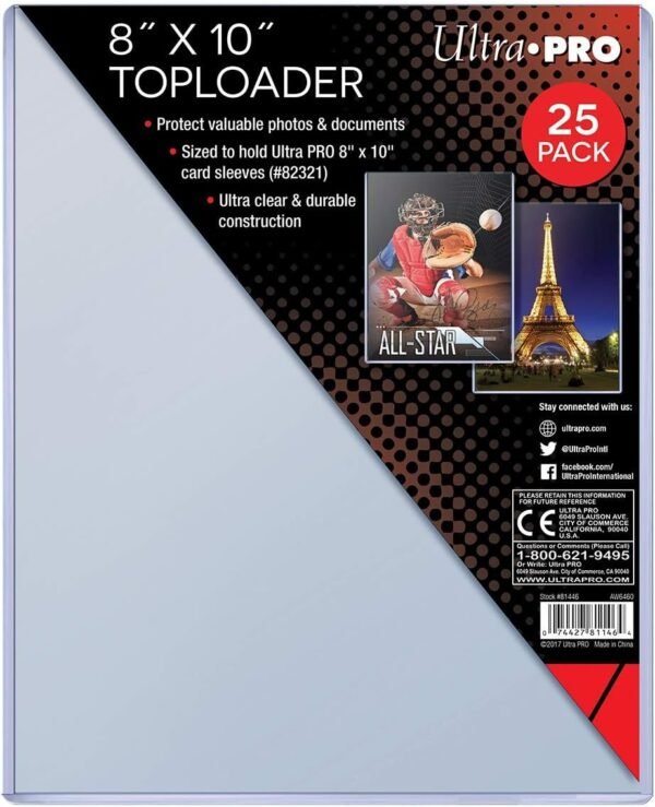 Ultra Pro Clear Toploader 8-Inches x 10-Inches 25-Count Kit Toy