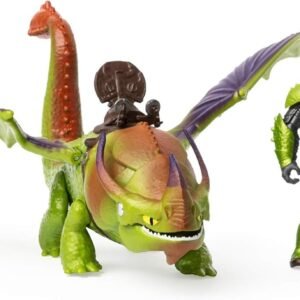 Dreamworks Dragons, Eret & Skullcrusher, Dragon with Armored Viking Figure, for Kids