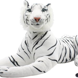 TAGLN Large Stuffed Animals Tiger Toys Plush Big White Lying, 40 Inch