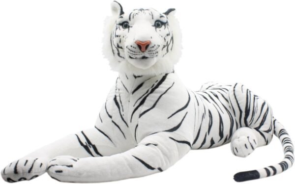 TAGLN Large Stuffed Animals Tiger Toys Plush Big White Lying, 40 Inch