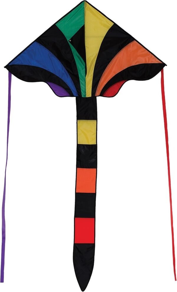 In the Breeze 2903 Rainbow Sparkler 46 Inch Fly-Hi Delta Kite-Single Line