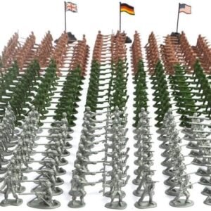 RAINBOW TOYFROG Army Men Play Bucket-Soldiers of WWII-Over 300 Piece Set