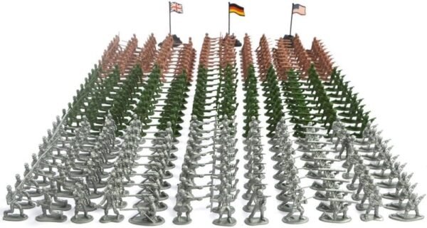 RAINBOW TOYFROG Army Men Play Bucket-Soldiers of WWII-Over 300 Piece Set