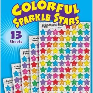 Trend Enterprises Sparkle Stars Stickers - 1/4 to 1/2 inches - Set