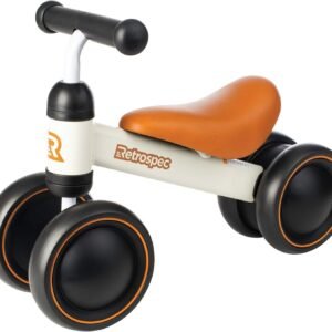 Retrospec Cricket Baby Walker Balance Bike with 4 Wheels for Ages 12-24