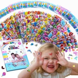 Kids Stickers 1000+, 40 Different Sheets, 3D Puffy Stickers for Kids, Bulk