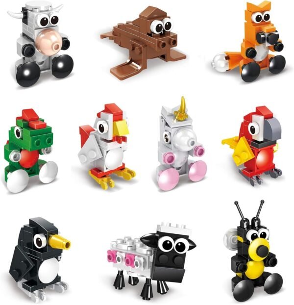 Building Blocks Animals,10 in 1 Stem Building Toys Sets, Assorted Toy Animal,