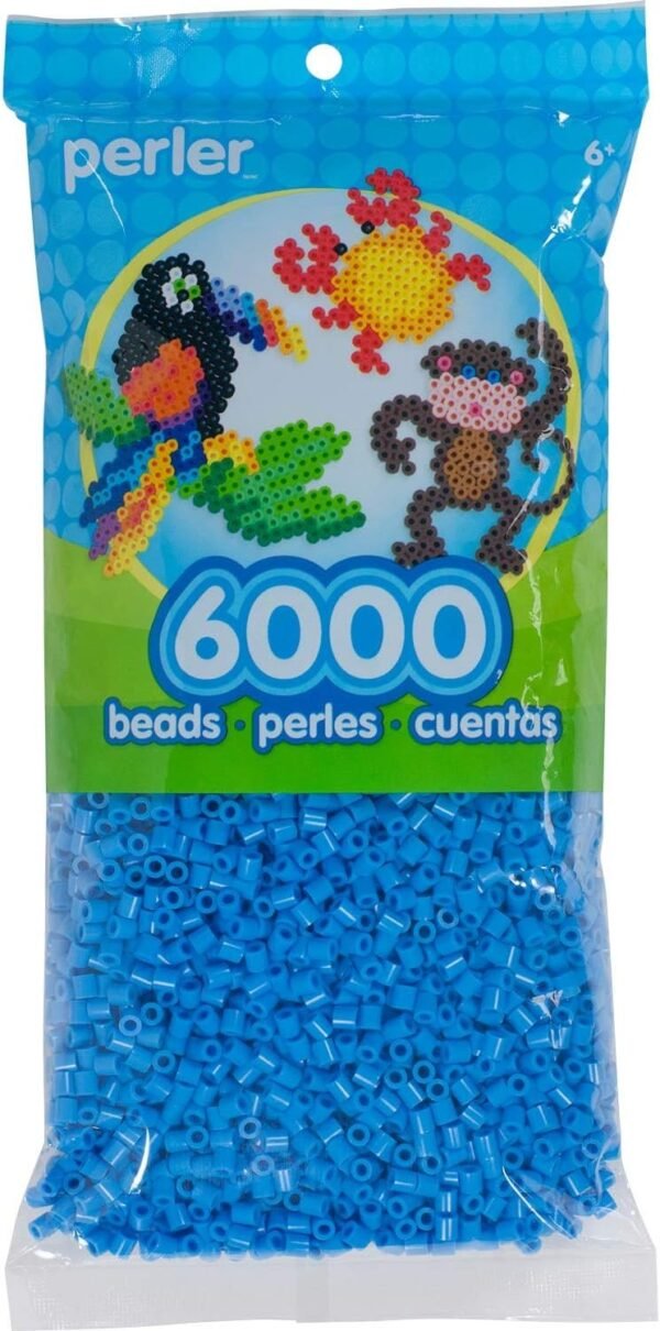 Perler PER8011101, Light Blue, Fuse Bead Bag for Arts and Crafts, 6000pc