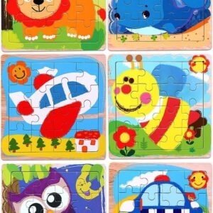 Puzzles for Kids for Ages 3-5, 16 Piece Wooden Jigsaw Puzzles for
