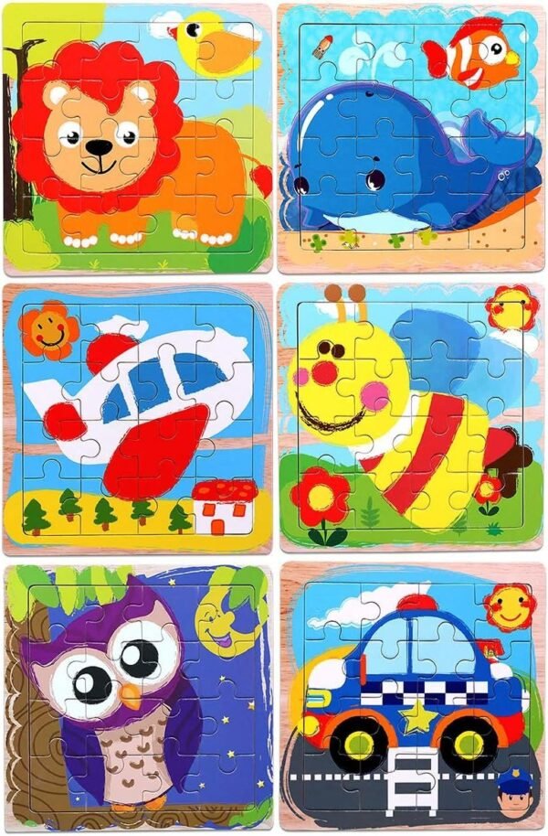 Puzzles for Kids for Ages 3-5, 16 Piece Wooden Jigsaw Puzzles for