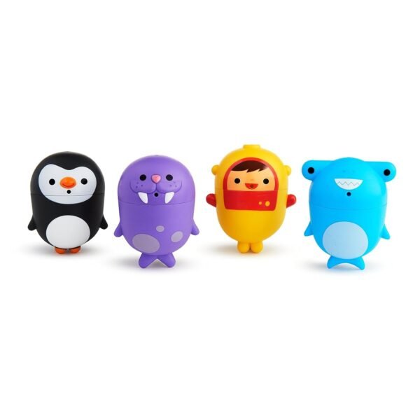 Munchkin CleanSqueeze Mold-Free 4 Piece Bath Squirts Kit Toy Fun