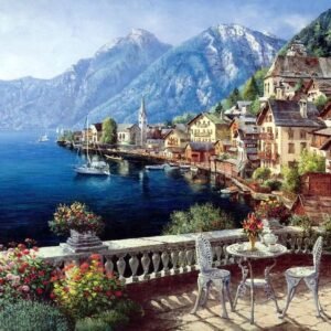 500PCS European Town Jigsaw Puzzle for Kids Adults Intellectual Game Enhance Imagination