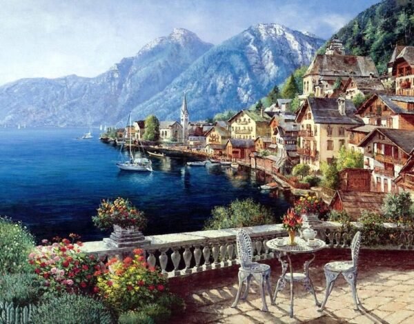500PCS European Town Jigsaw Puzzle for Kids Adults Intellectual Game Enhance Imagination