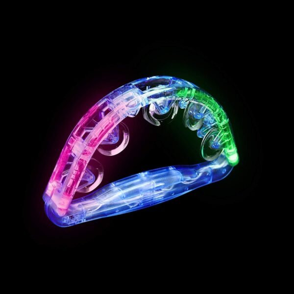 Fun Central G700 LED Light Up Tambourine 8 Inch - Blue
