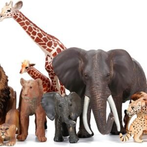 Safari Zoo Animals Figures Toys, 14 Piece Realistic Jungle Animal Figurines, African