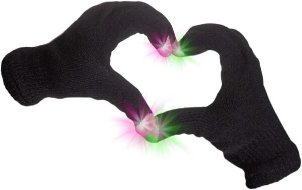 LED Flashing EDM Light-Up Festival Gloves with Finger Lights Kit