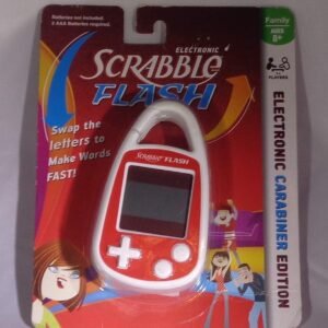 Scrabble Flash Electronic Handheld Game Carabiner Keychain Kit Toy Fun