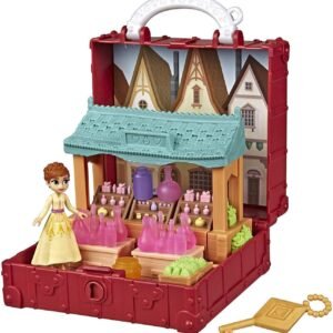 Disney Frozen Pop Adventures Village Set Pop-Up Playset with Handle, Including Anna