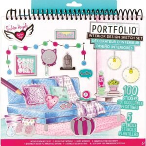 Fashion Angels Interior Design Sketch Portfolio 11510 Full Size Sketch Book, Coloring