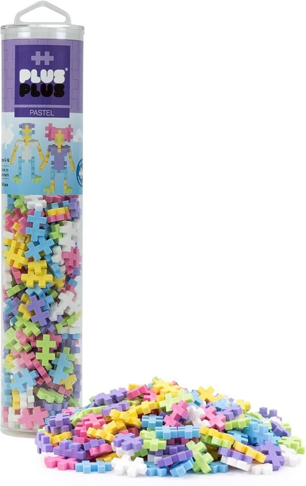 PLUS PLUS Open Play Tube 240 Piece Pastel Color Mix Construction Building
