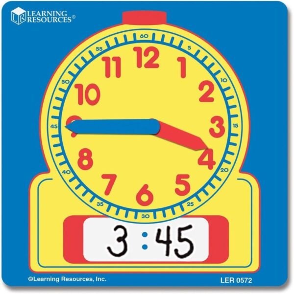 Learning Resources Write and Wipe Student Clocks, Set of 10