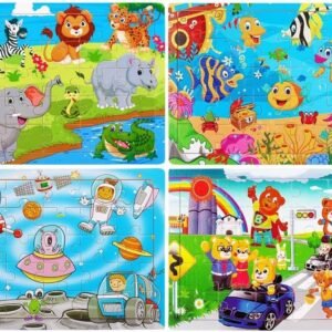 Wooden Jigsaw Puzzles for Kids Age 3-5 Year Old 30 Piece Colorful