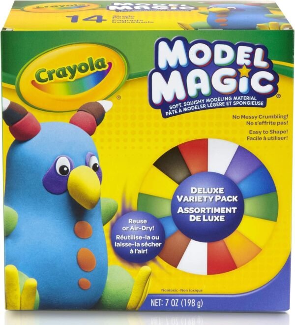 Crayola Model Magic, Deluxe Craft Pack, Gift, 14 Single Packs, At Home