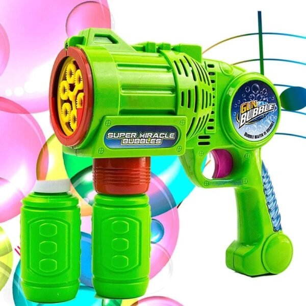 Toysery Bubble Gun Blower for Kids, Non-Toxic Leak-Resistant Automatic Bubble in Minutes,