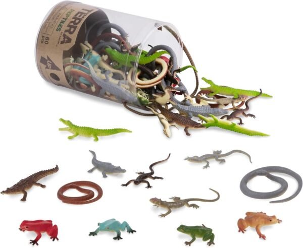 Terra by Battat Reptiles In Tube Assorted Reptile Animal Toys & Cake